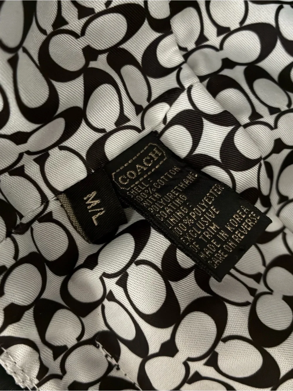 Y2K Coach Black Turnlock Bucket Hat